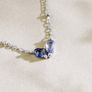 天然石│堇青石夠愛 ‧ 純銀項鍊