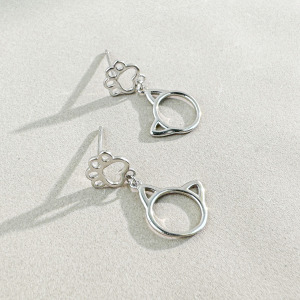 療癒貓掌 ‧ 純銀耳環