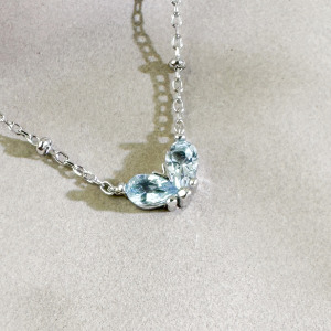 天然石│托帕石夠愛 ‧ 純銀項鍊