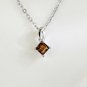 天然石│茶水晶愛的方向 ‧ 純銀項鍊