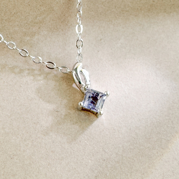 天然石│堇青石愛的方向 ‧ 純銀項鍊