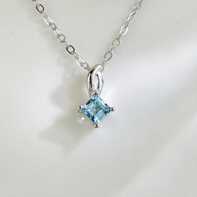 天然石│托帕石愛的方向 ‧ 純銀項鍊