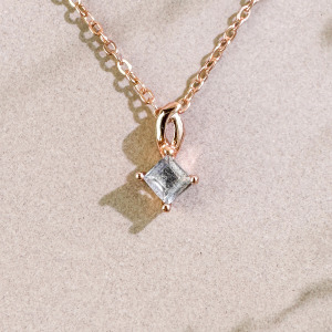 天然石│拉長石愛的方向 ‧ 純銀項鍊