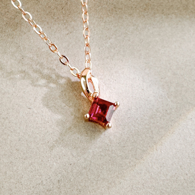 天然石│石榴石愛的方向 ‧ 純銀項鍊