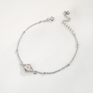 天然石│粉水晶璀璨之光 ‧ 純銀手鍊