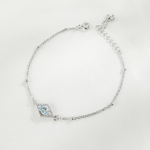 天然石│托帕石璀璨之光 ‧ 純銀手鍊