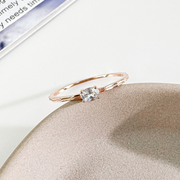 天然石│拉長石心之所望 ‧ 純銀戒指