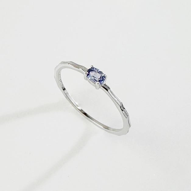 天然石│堇青石心之所望 ‧ 純銀戒指