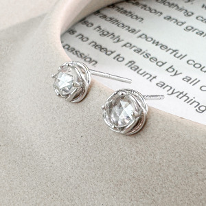 天然石│托帕石愛在盤旋 ‧ 純銀耳環