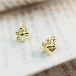 貓爪子轉珠 ‧ 純銀耳環