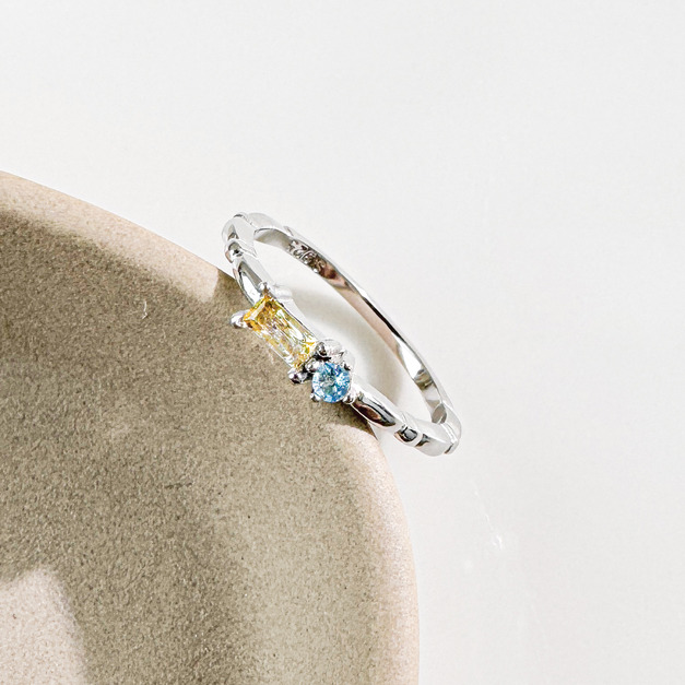 天然石│黃水晶 ‧ 托帕石│幸福約定 ‧ 純銀戒指