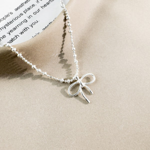 浪漫蝴蝶結 ‧ 純銀項鍊
