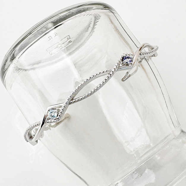 天然石│托帕石 ‧ 堇青石│幸福交織手環 ‧ 純銀手鍊