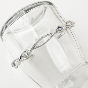 天然石│托帕石 ‧ 堇青石│幸福交織手環 ‧ 純銀手鍊