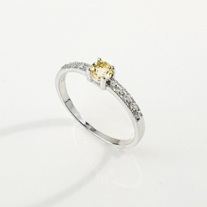 天然石│黃水晶璀璨年華 ‧ 純銀戒指
