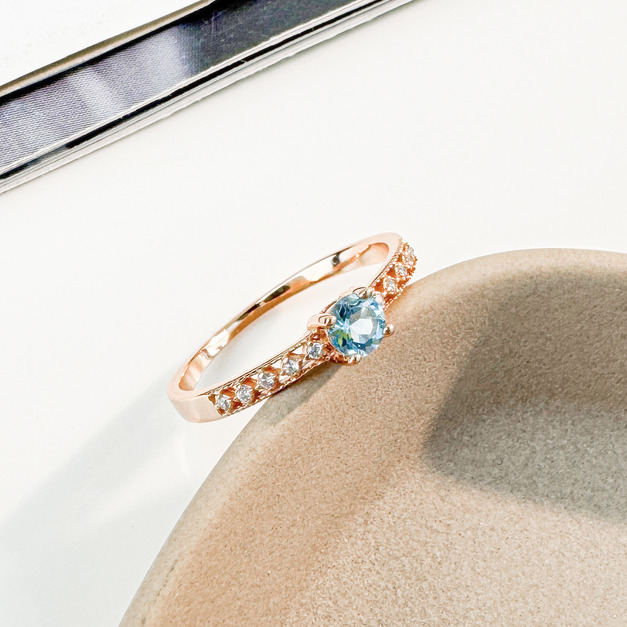 天然石│托帕石璀璨年華 ‧ 純銀戒指