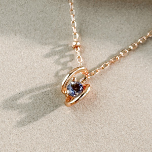 天然石│堇青石微光幸福 ‧ 純銀項鍊