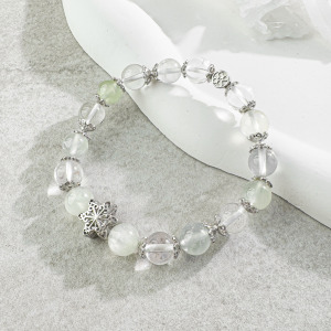 天然石│葡萄石 ‧ 白水晶│光之森林 ‧ 水晶手串