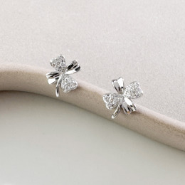 搖曳幸運草 ‧ 純銀耳環