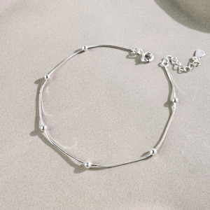 氣質圓珠 ‧ 純銀手鍊