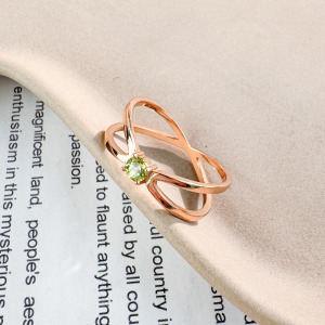 天然石│橄欖石圓舞曲 ‧ 純銀戒指