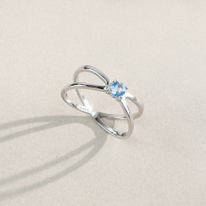 天然石│托帕石圓舞曲 ‧ 純銀戒指