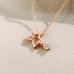 天然石│拉長石星辰 ‧ 純銀項鍊