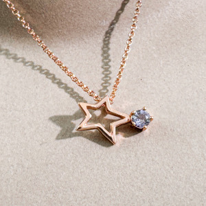 天然石│堇青石星辰 ‧ 純銀項鍊