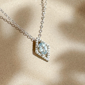 天然石│托帕石璀璨之光 ‧ 純銀項鍊