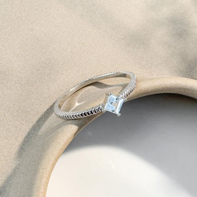 天然石│托帕石愛的方向 ‧ 純銀戒指