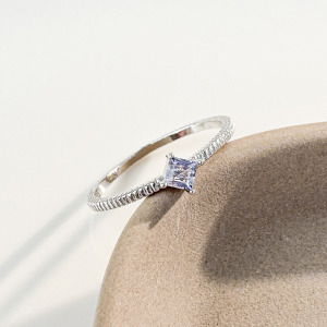 天然石│堇青石愛的方向 ‧ 純銀戒指