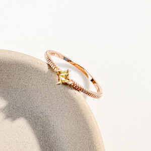 天然石│黃水晶愛的方向 ‧ 純銀戒指