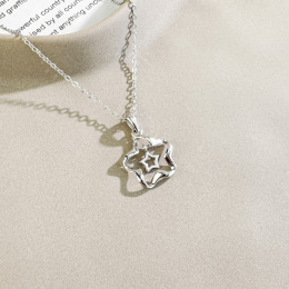 雙層之星 ‧ 純銀項鍊