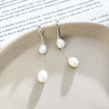 垂墜珍珠 ‧ 純銀耳環