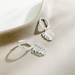 龜背芋 ‧ 純銀耳環