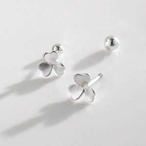 三葉草轉珠 ‧ 純銀耳環