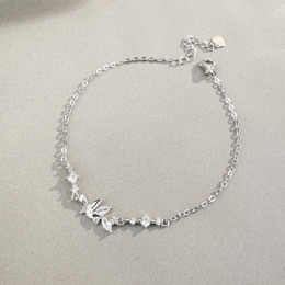 蝴蝶枝枒鑽 ‧ 純銀手鍊 (銀)