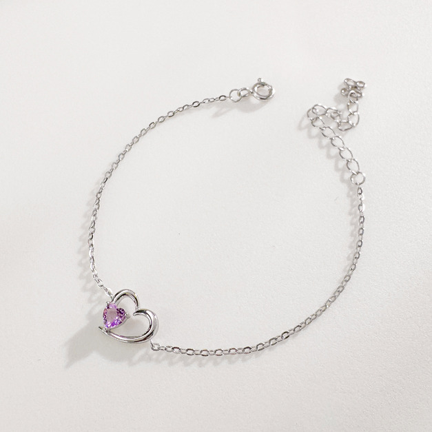 天然石│紫水晶心動時分 ‧ 純銀手鍊