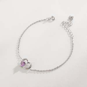 天然石│紫水晶心動時分 ‧ 純銀手鍊