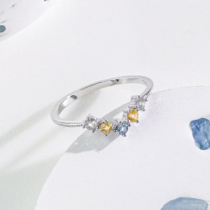 天然石│托帕石 ‧ 黃水晶 ‧ 拉長石│幸福期盼 ‧ 純銀戒指