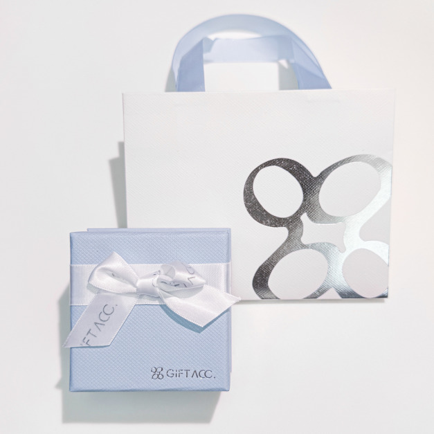 品牌緞帶燙銀藍禮盒組