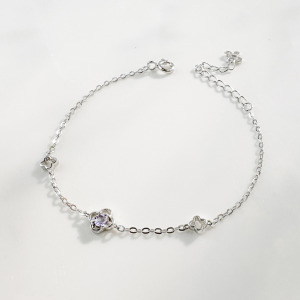 天然石│堇青石加倍幸運 ‧ 純銀手鍊