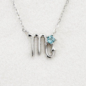 天然石│十二星座│托帕石天蠍座 ‧ 純銀項鍊