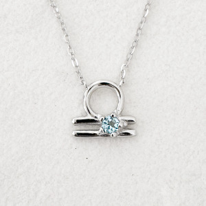 天然石│十二星座│托帕石天秤座 ‧ 純銀項鍊