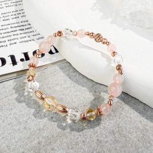 天然石│黃水晶 ‧ 白水晶 ‧ 粉水晶│好喜歡你 ‧ 水晶手串