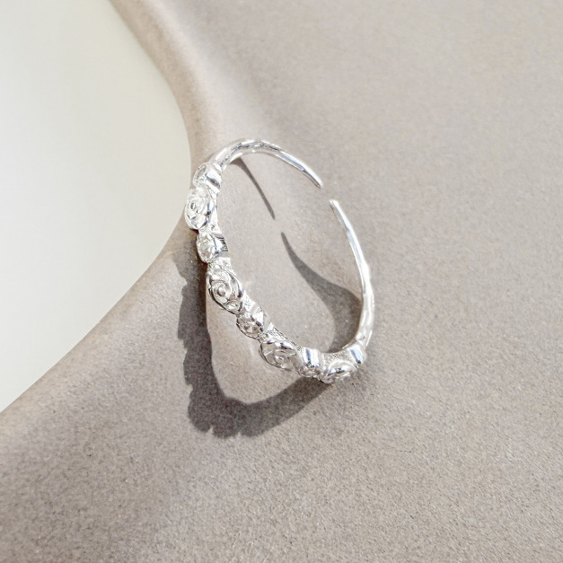 玫瑰小鑽 ‧ 純銀戒指