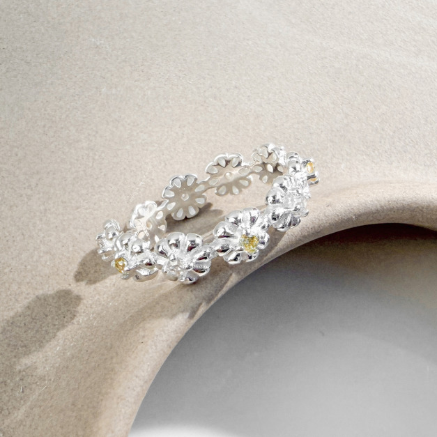 小雛菊 ‧ 純銀戒指