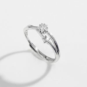 交織雙星 ‧ 純銀戒指