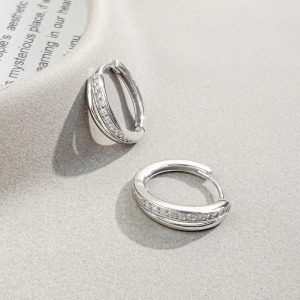 排鑽銀圈 ‧ 純銀耳環