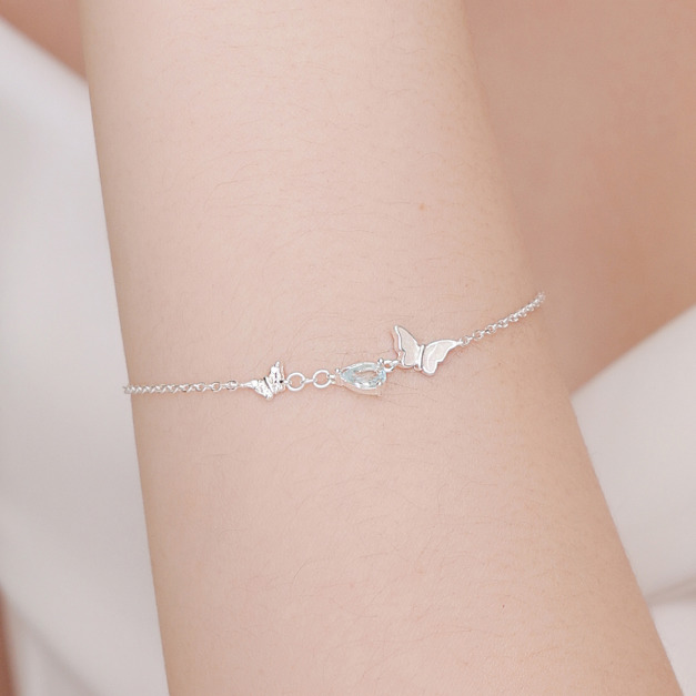 水滴蝴蝶 ‧ 純銀手鍊
